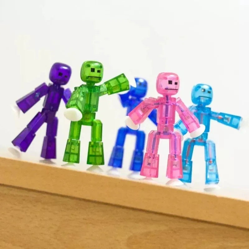 1pc Sticky Robot Action Figures Toy with Sucker Deformable Animals Figure Suction Cup Toys for Kids Boys and Girls