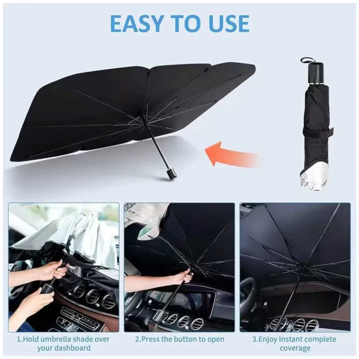 Car Sun Shade Umbrella – Foldable UV Protector