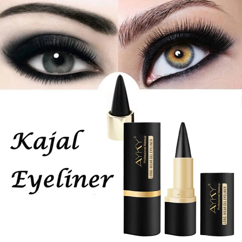 1PC Black Waterproof Eyeliner Cream Long-lasting Easy To Wear Eye Liner Gel Matte Quick Drying Eyeliner Pen Makeup Cosmetic