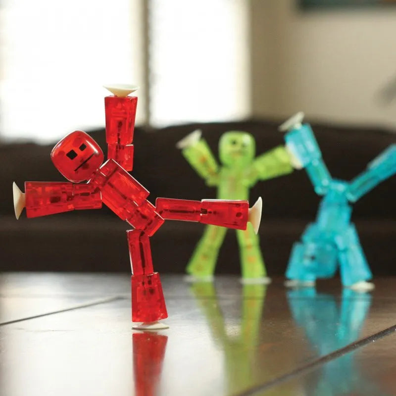 1pc Sticky Robot Action Figures Toy with Sucker Deformable Animals Figure Suction Cup Toys for Kids Boys and Girls