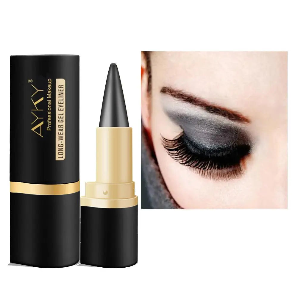 1PC Black Waterproof Eyeliner Cream Long-lasting Easy To Wear Eye Liner Gel Matte Quick Drying Eyeliner Pen Makeup Cosmetic