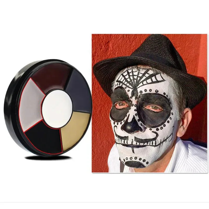 6-color zombie makeup set, SFX face painting set, Halloween, horror costumes,long-lasting and non-toxic,realistic zombie effects