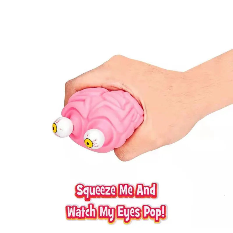 Anti Stress Flippy Brain Squishy Eye Popping Squeeze Fidget Toy Cool Stuff Kids ADHD Autism Anxiety Relief Toy