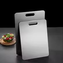 Stainless Steel Thickened Cutting Board Antibacterial Mildew-proof Kneading Dough Board Kitchen Fruit vegetable Cutting Board