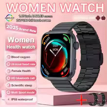 2025 New Nursing Grade Women AI Smart Diagnosis Smart Watch HRV+PPG Blood Pressure Heart Rate Health Monitor IP68 NFC Smartwatch