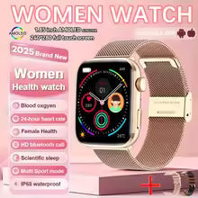 2025 New Nursing Grade Women AI Smart Diagnosis Smart Watch HRV+PPG Blood Pressure Heart Rate Health Monitor IP68 NFC Smartwatch