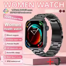 2025 New Nursing Grade Women AI Smart Diagnosis Smart Watch HRV+PPG Blood Pressure Heart Rate Health Monitor IP68 NFC Smartwatch