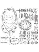 New 57 Pcs/Set Fashion Jewelry Sets For Women Metal Wide Face Earrings Necklaces Bracelets Ankles Rings Combinations Set Jewelry