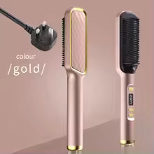 Electric Hot Comb Multifunctional Straight Hair Straightener Comb Negative Ion Anti-Scalding Styling Tool Straightening Brush