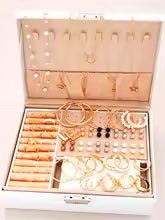 86pcs/Set Elegant Pearl Earrings Multi-Layered Necklace Ear Studs Rings 4-In-1 Jewelry Set For Women Daily Wear Gift (No Box)