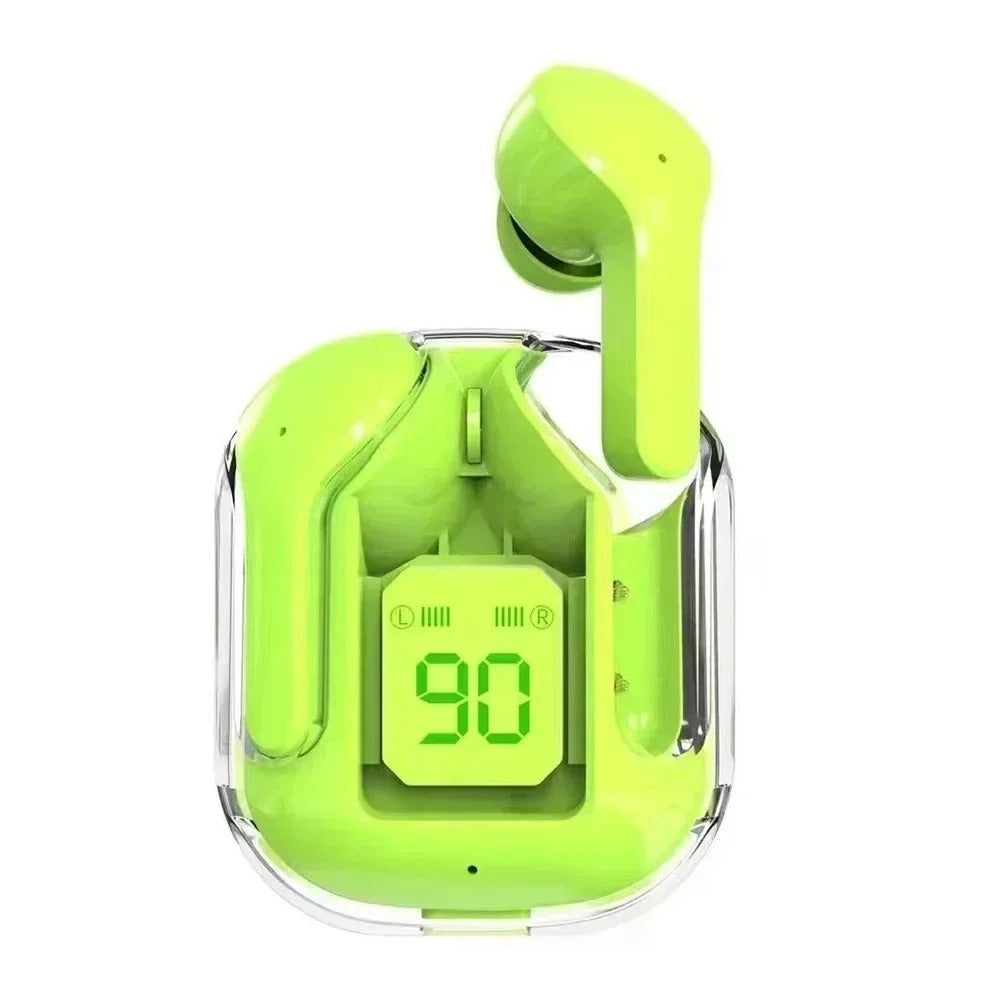 True Wireless Bluetooth Headset Transparent Design with LED Digital Display Stereo Sound TWS Earphones for Sports Working-Air 31