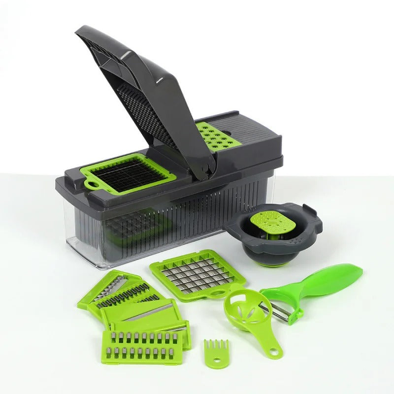 14pcs/16pcs Set,Vegetable Chopper, Multifunctional Fruit Slicer, Manual Food Grater, Vegetable Slicer, Cutter With Container