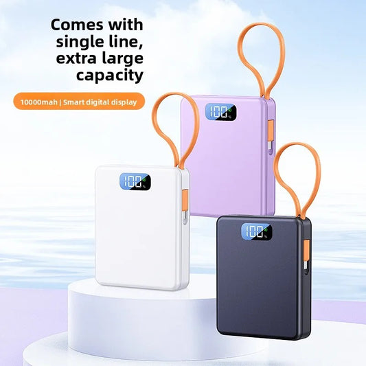 Power Bank Cases 10W Battery Holder Portable 22.5W Type C Fast Charging Shell for iPhone Xiaomi With Charging Cable