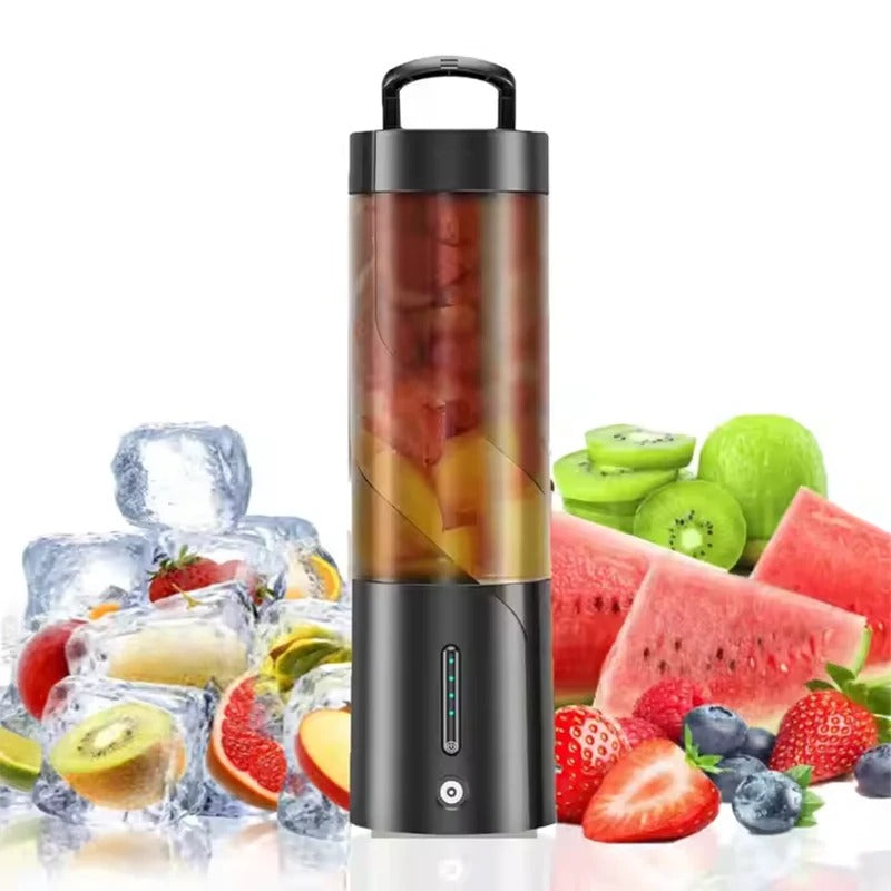 450ml portable fresh juice juicer, USB rechargeable wireless home smoothie blender with stainless steel blades