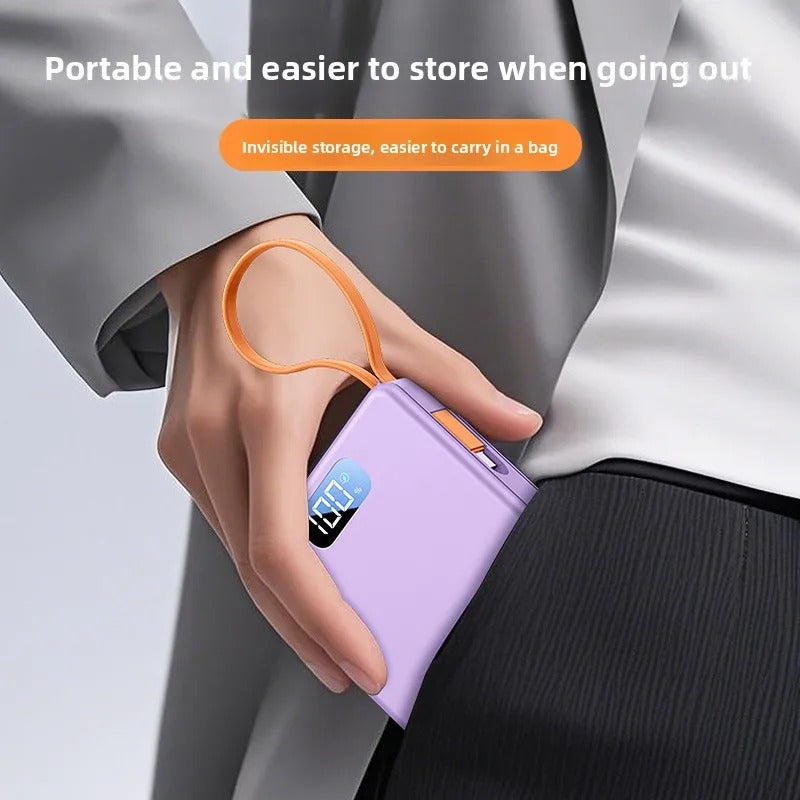 Power Bank Cases 10W Battery Holder Portable 22.5W Type C Fast Charging Shell for iPhone Xiaomi With Charging Cable